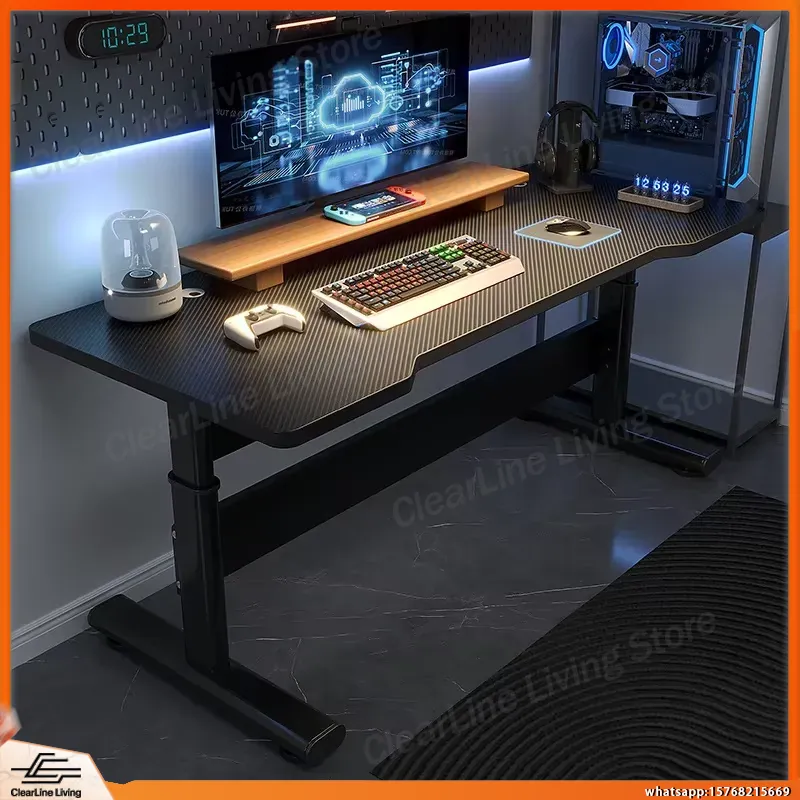 Desk Setup Streaming - Meja Gaming Elektrik dengan Ketinggian yang
