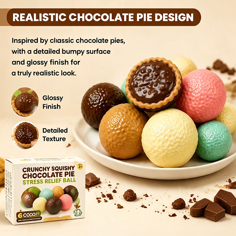 Desk Setup Gifts - Blok Bola Pie Cokelat Renyah Bersuara