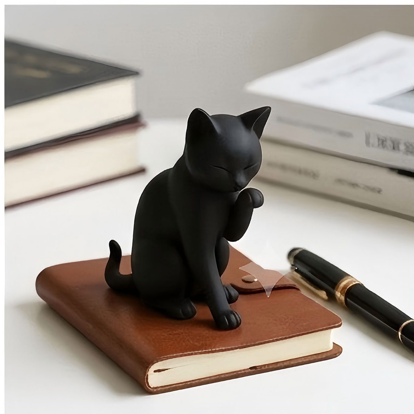 Desk Setup Workspace - Figur Minimalis 3D Dekorasi Meja Kucing