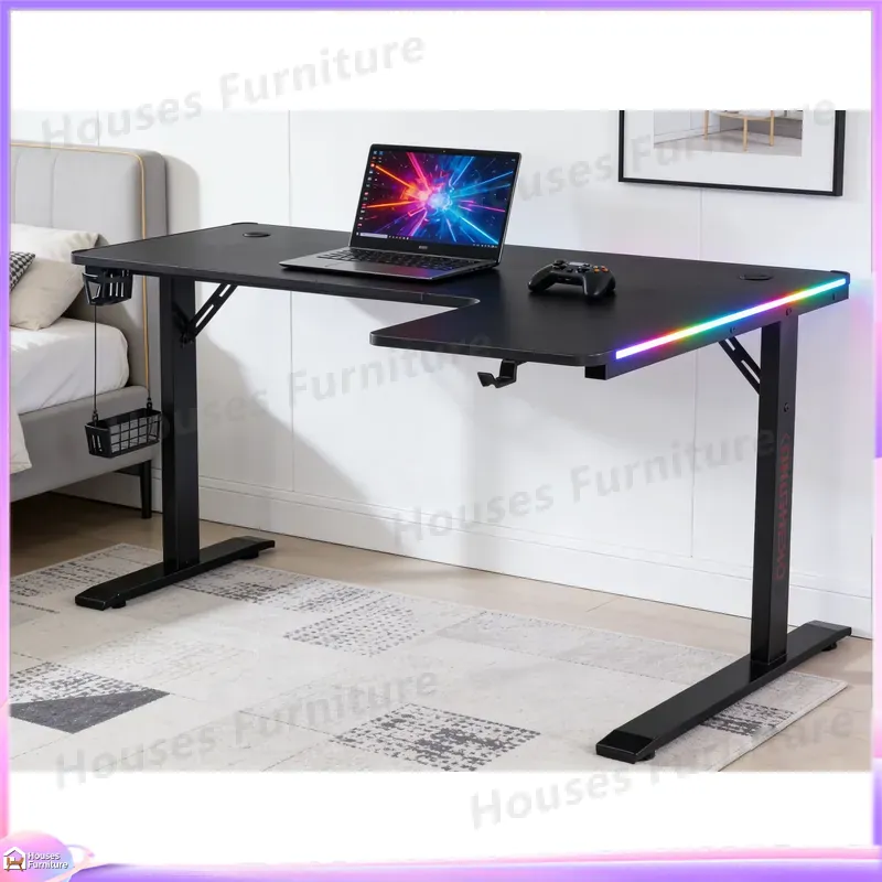 Desk Setup Gaming Pc - Meja Gaming Besar 160cm dengan Lampu
