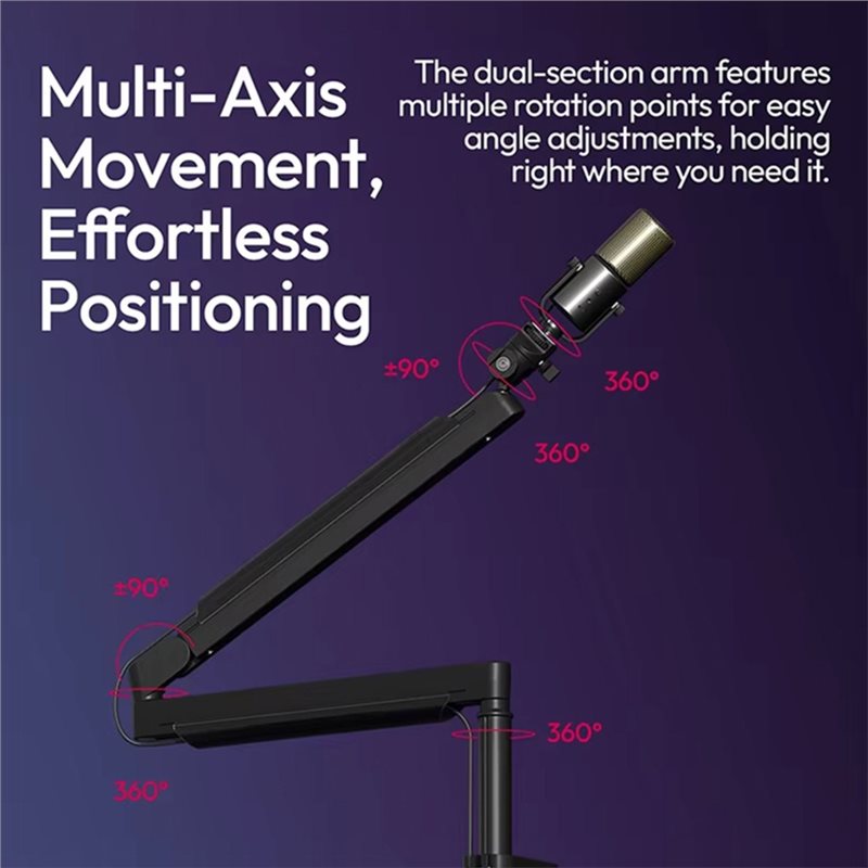 PHILE-ZJ05 Tiang Mikrofon yang - Desk Setup Streaming ulasan dan harga
