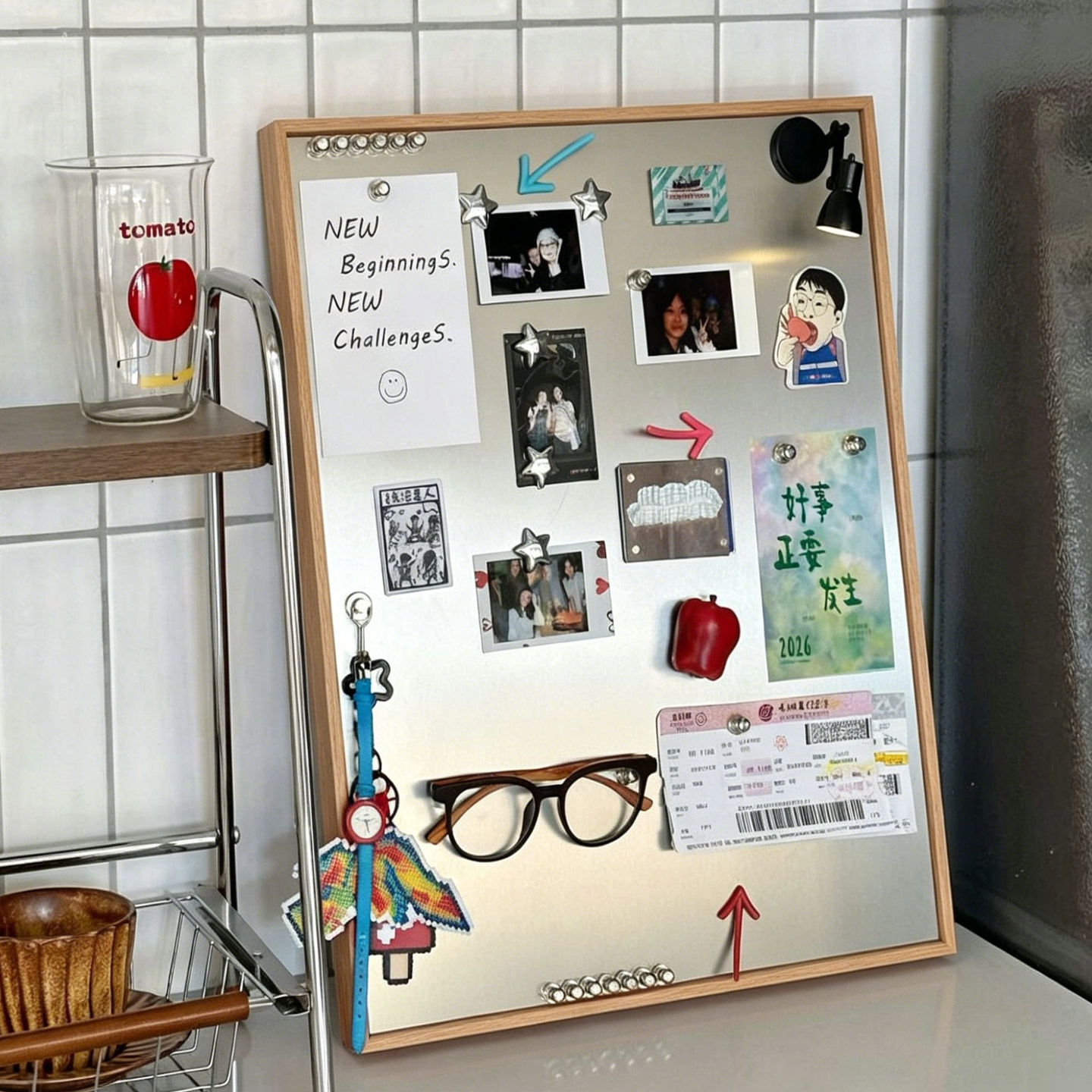 Papan Display Magnetik Berbing - Desk Setup Photo ulasan dan harga