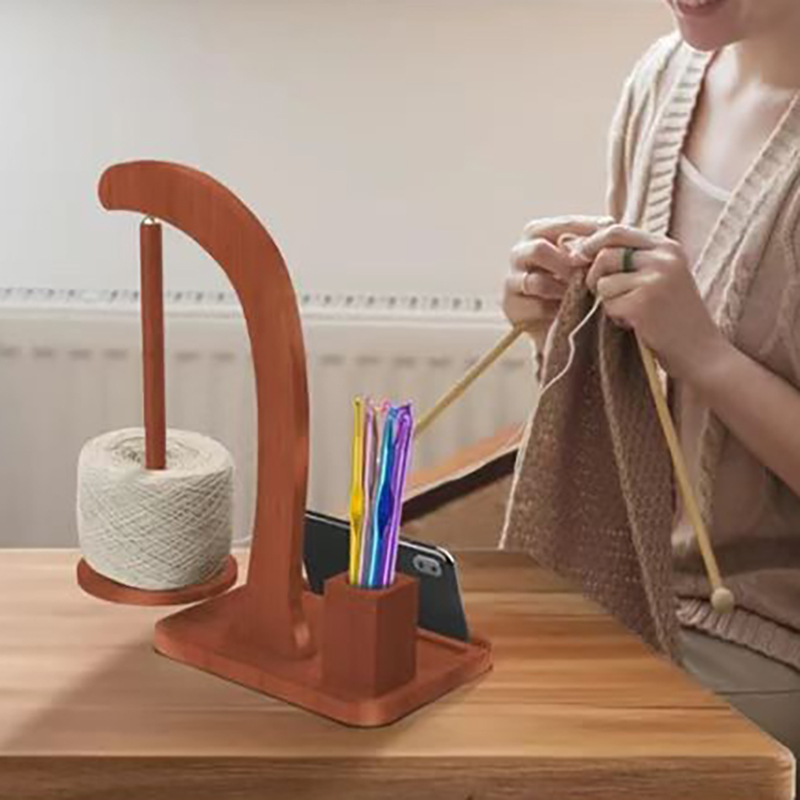 Penyangga Benang Kayu Putar, D - Desk Setup Organization ulasan dan harga