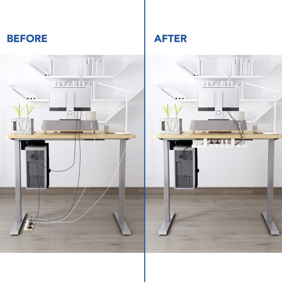 Rak Kabel Manajemen Kabel di B - Desk Setup Workspace ulasan dan harga