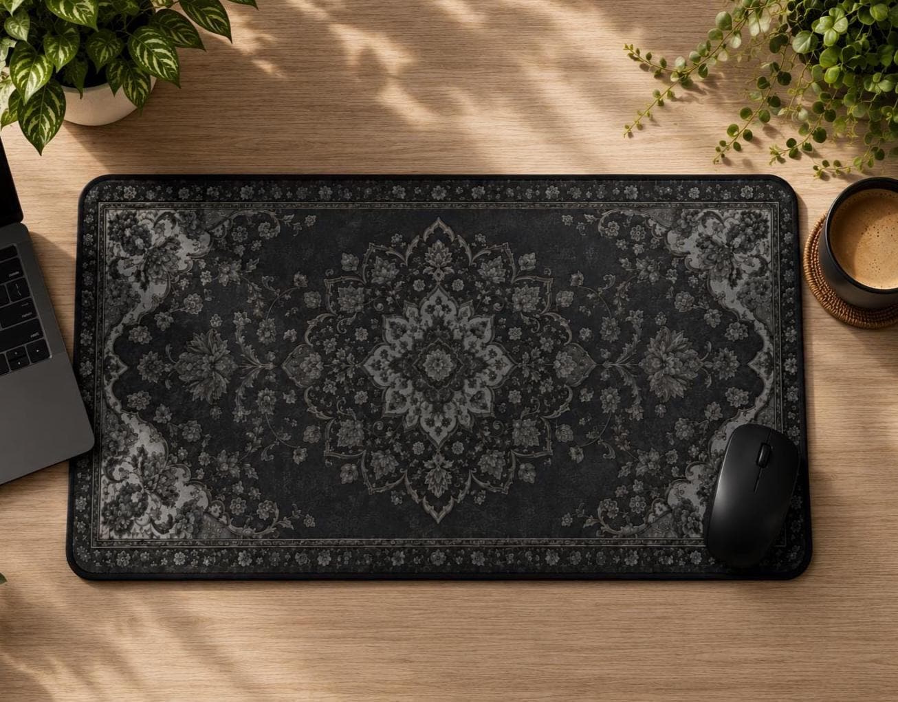 Alas Meja Karpet Hitam, Alas M - Desk Setup Gaming Pc ulasan dan harga