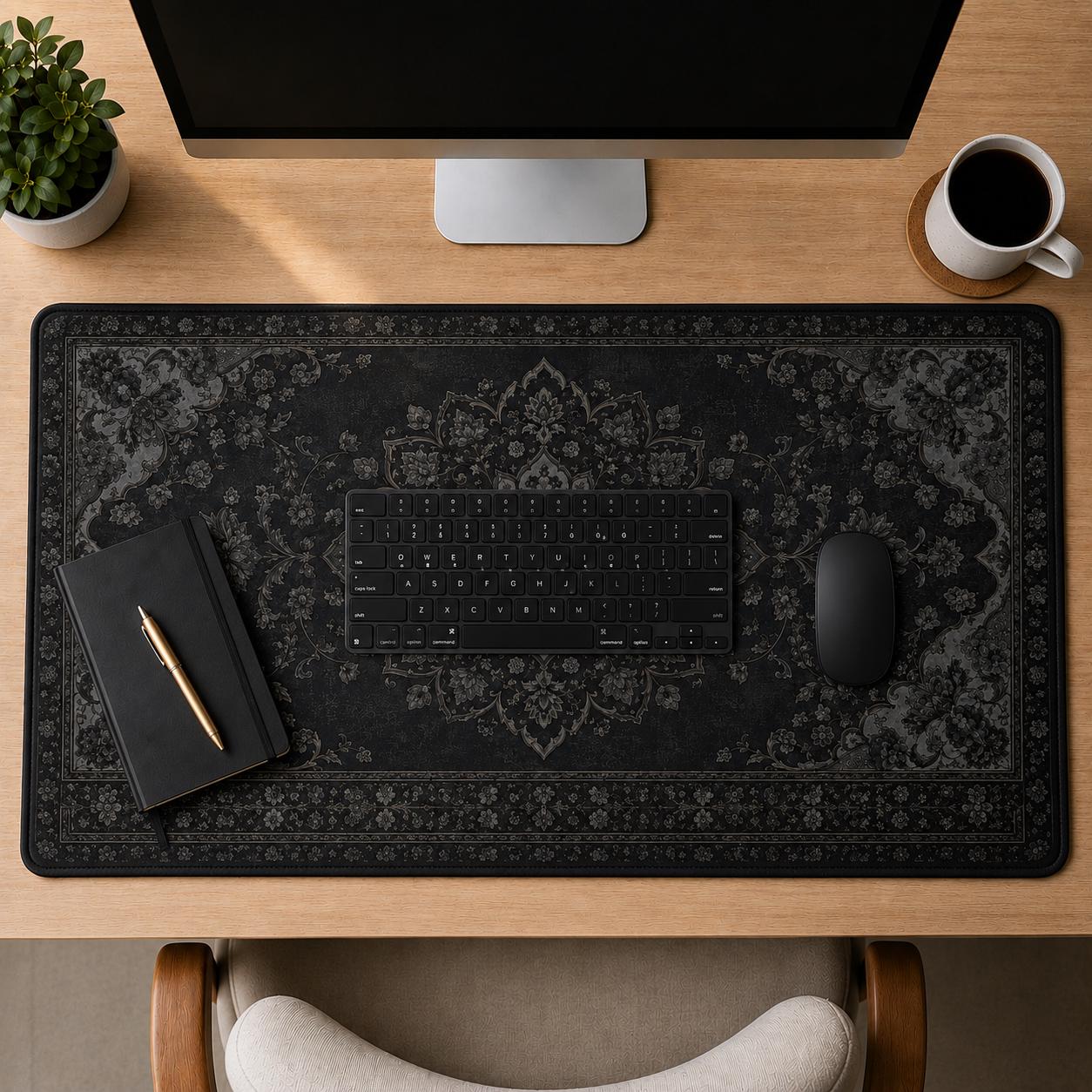 Alas Meja Karpet Hitam, Alas M - Desk Setup Gaming Pc ulasan dan harga