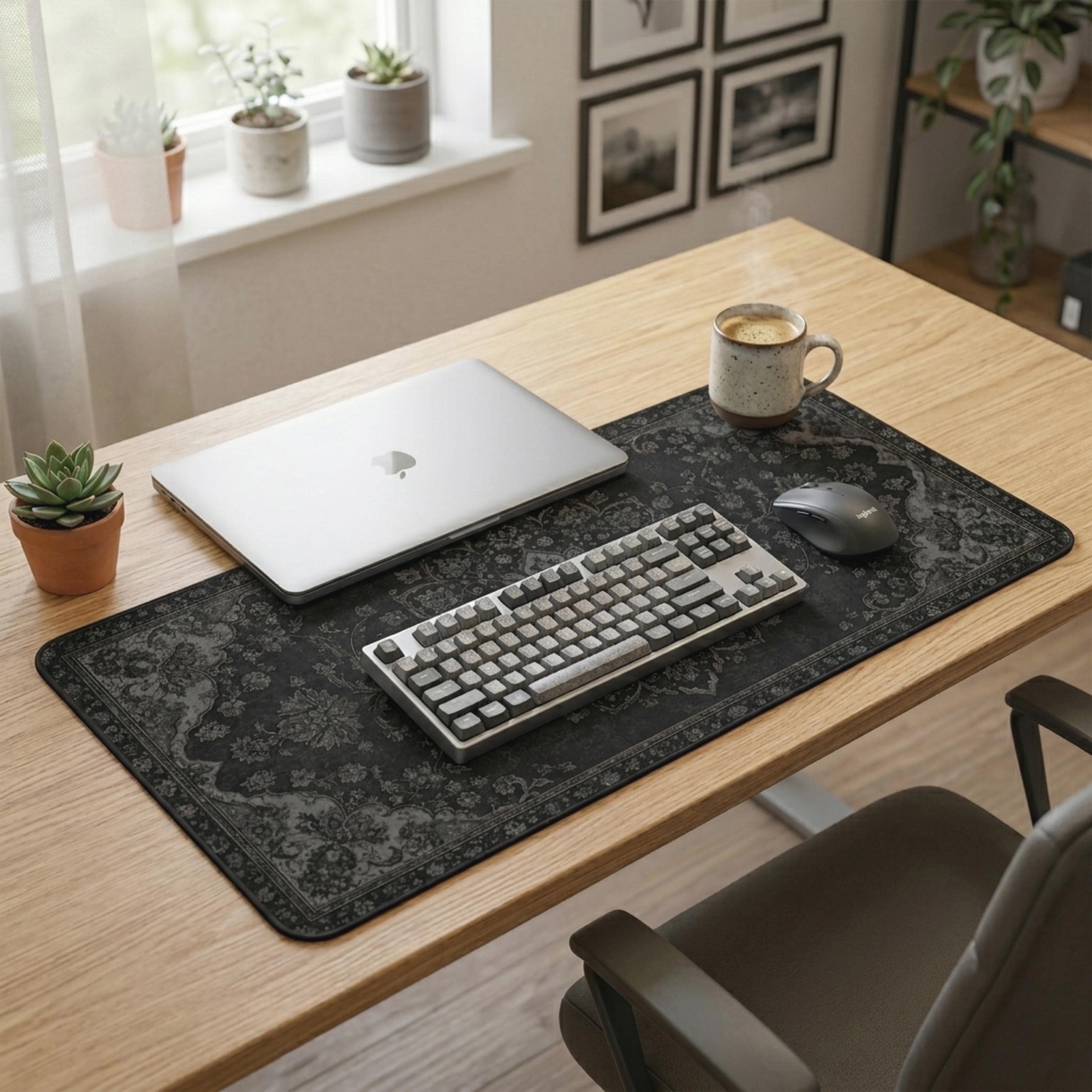 Alas Meja Karpet Hitam, Alas M - Desk Setup Gaming Pc ulasan dan harga