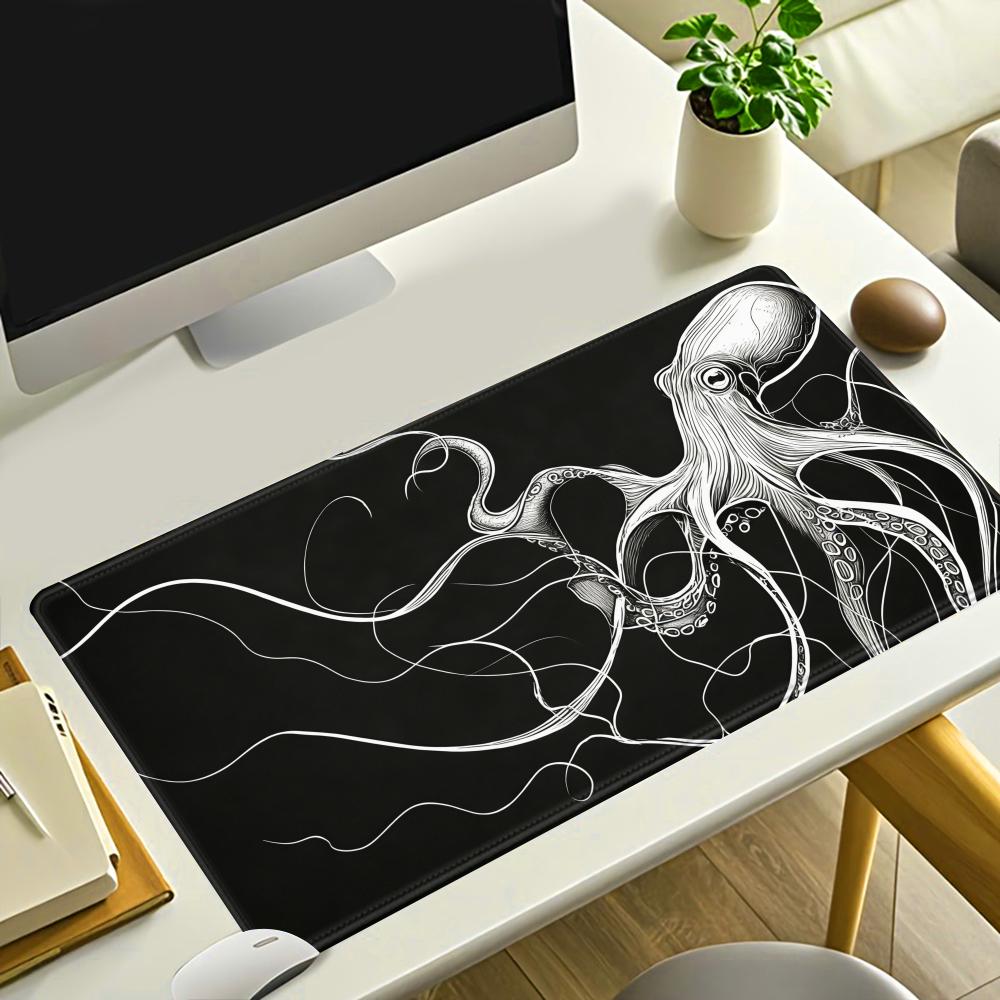 HYBXAXC Octopus Mouse Pad, Ala - Desk Setup Black And White ulasan dan harga