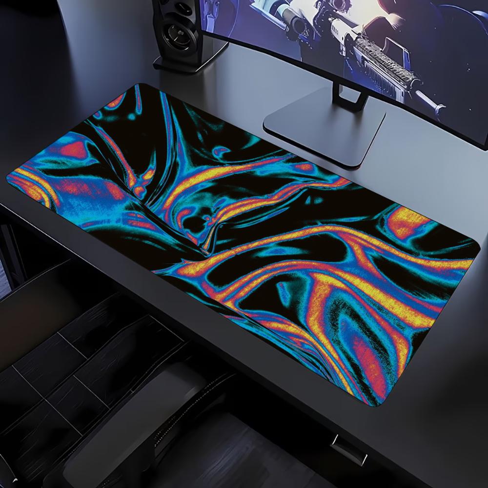 Alas Mouse Besar Motif Pusaran - Desk Setup Workspace ulasan dan harga