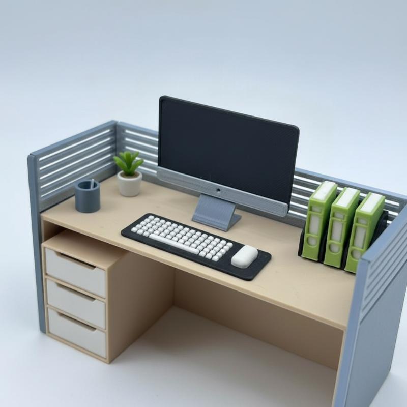 Model Komputer Mini Realistis, - Desk Setup Photo ulasan dan harga