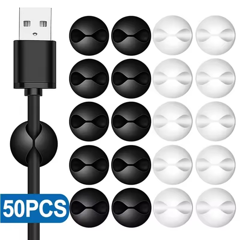 5/50 Buah Klip Kabel Dinding D - Desk Setup Organization ulasan dan harga
