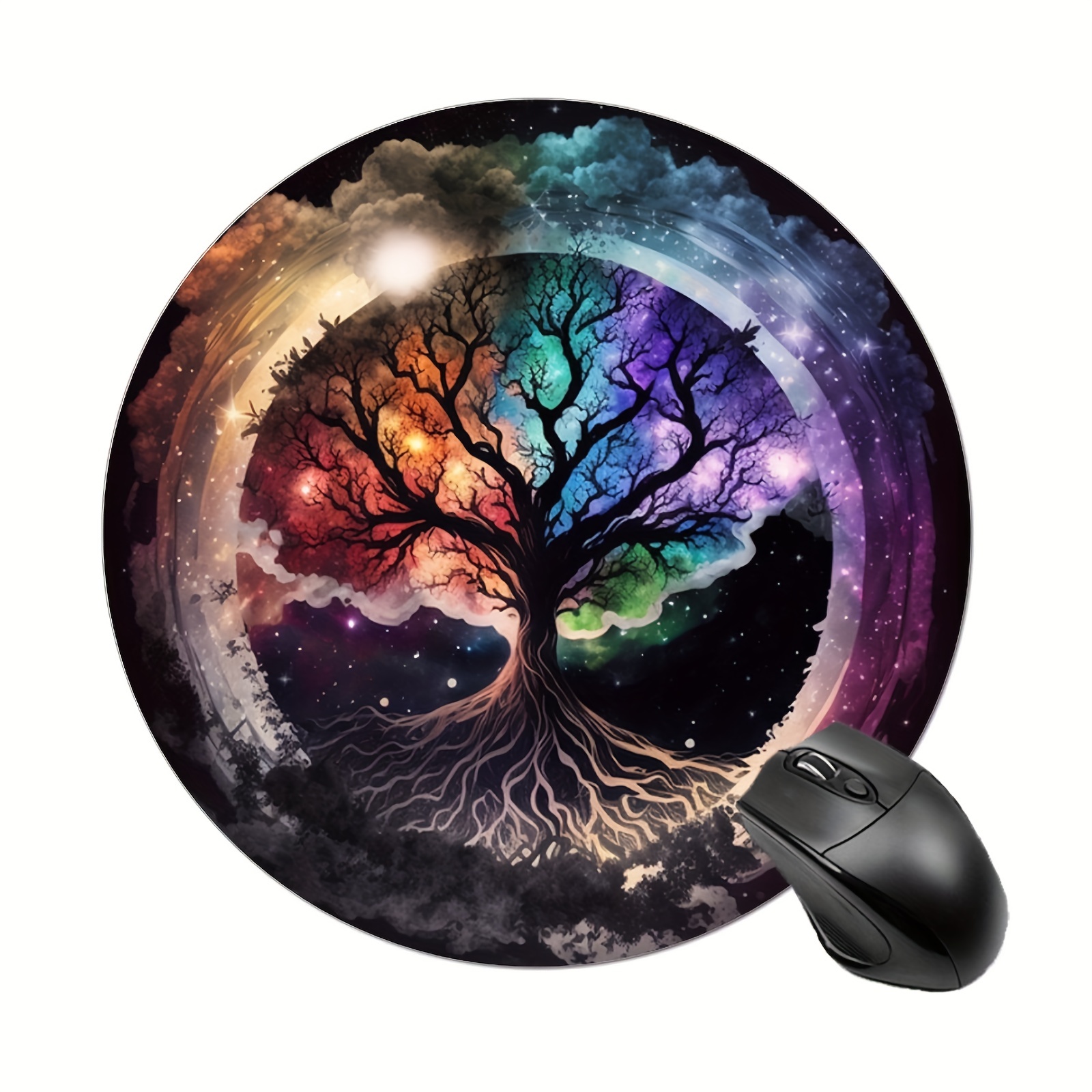 Alas Mouse Bulat Pohon Kehidup - Desk Setup Small ulasan dan harga