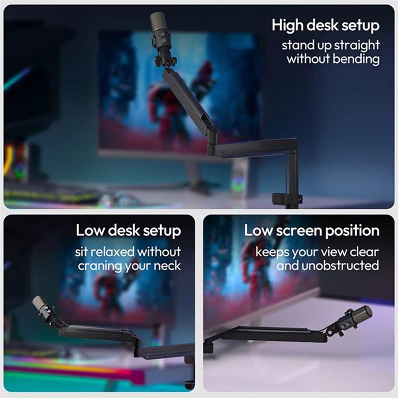 A99E-ZJ05 Tiang Mikrofon yang  - Desk Setup Streaming ulasan dan harga