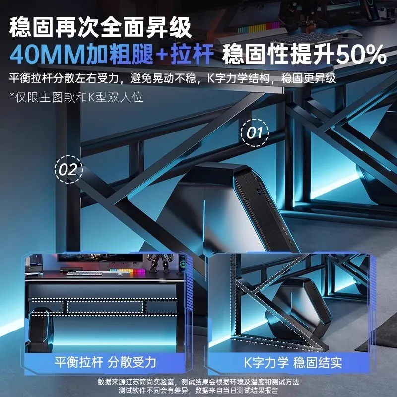Meja Gaming E-sports Double un - Desk Setup Gaming Pc ulasan dan harga