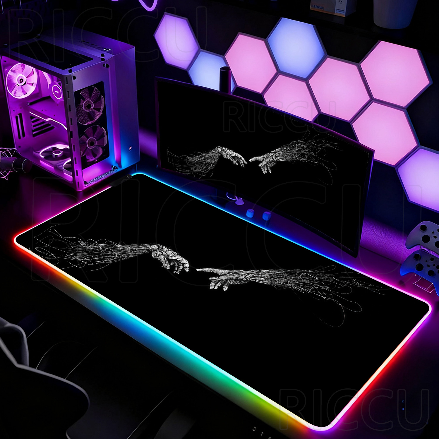 Alas Mouse RGB XXL HD Besar Hi - Desk Setup Gaming Pc ulasan dan harga