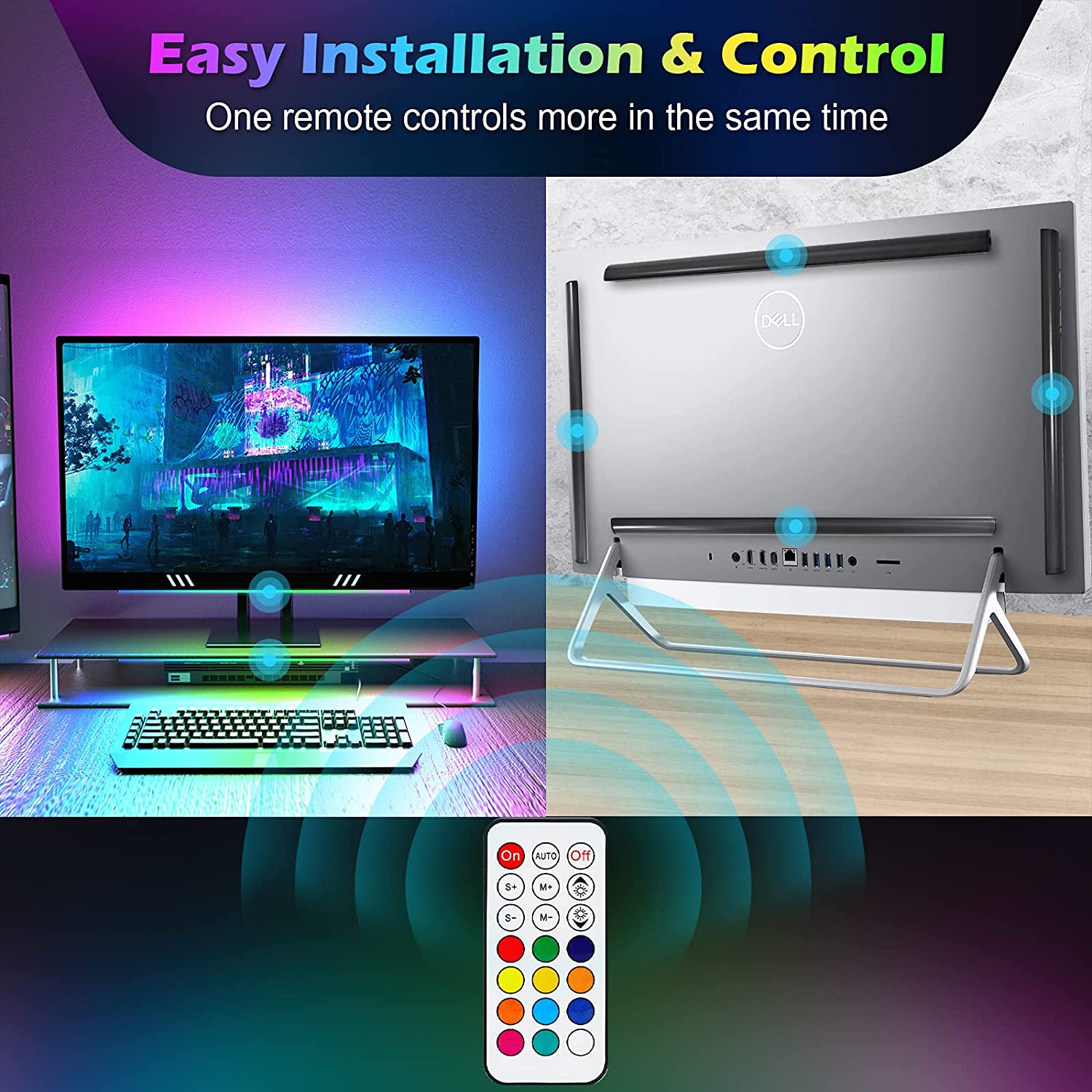 Lampu LED dekorasi ruang Game, - Desk Setup Gaming Pc ulasan dan harga