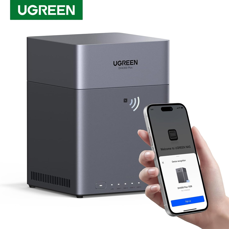 UGREEN NAS DH4300 Plus 4 Bay D - Desk Setup Organization ulasan dan harga